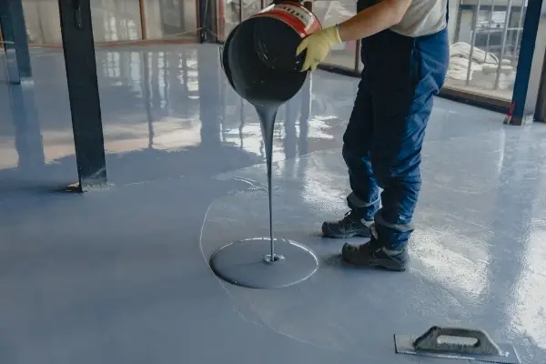 Epoxy Resin Coating Being Applied