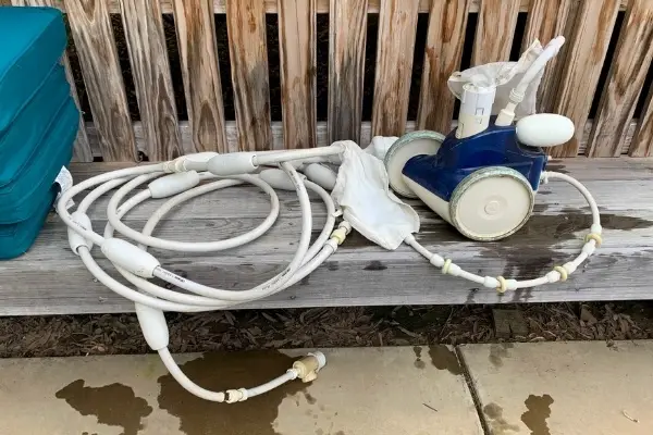 Pressure Side Pool Cleaner on Bench