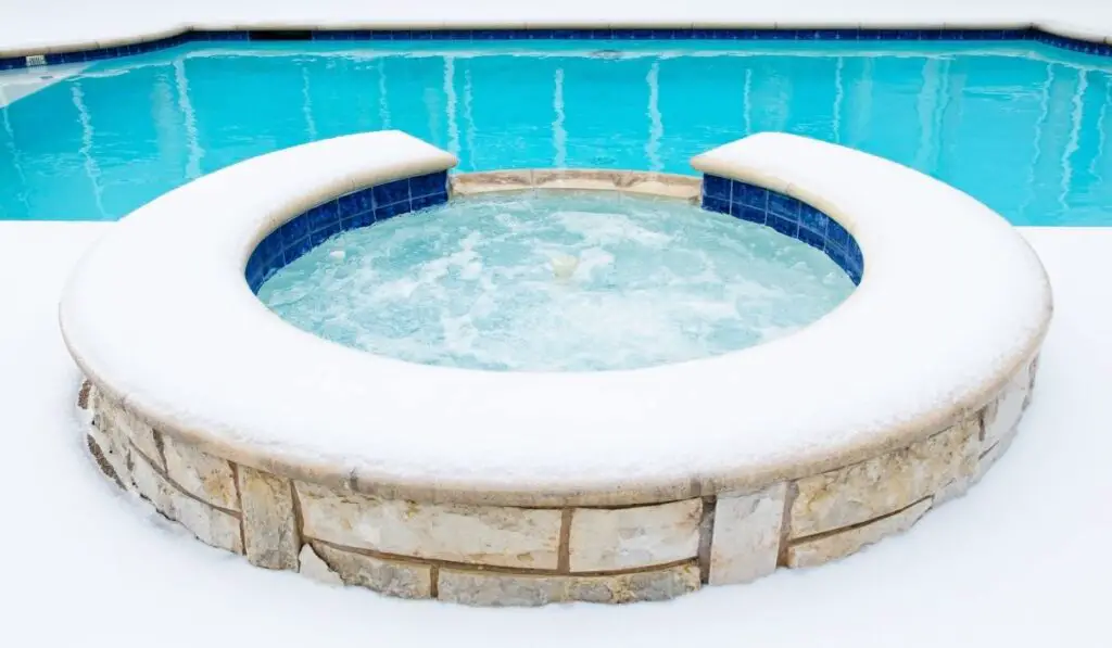 Hot tub spa in the winter 