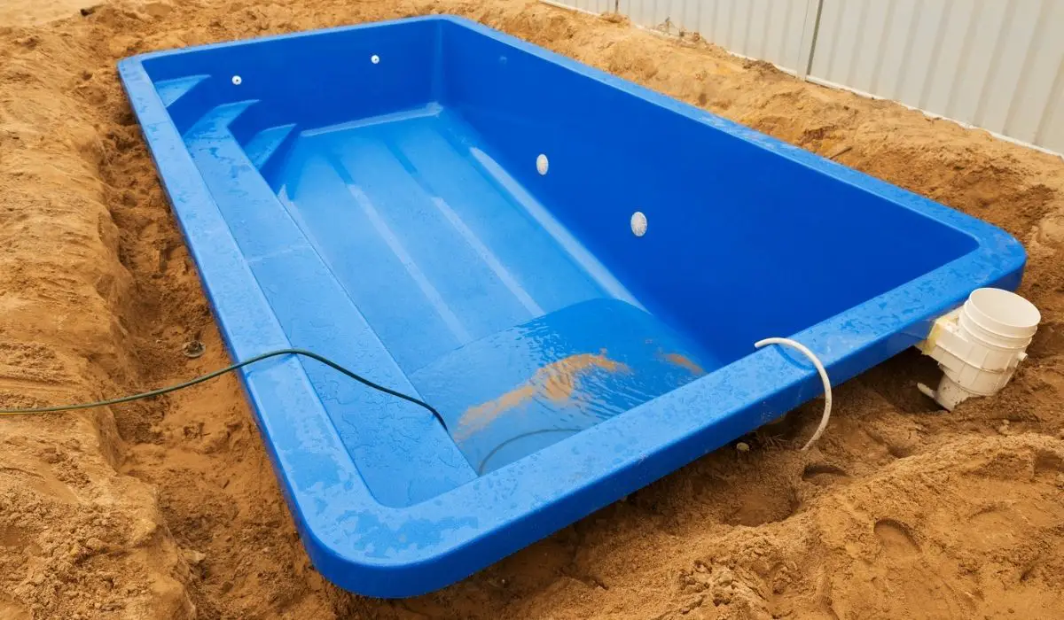 A Swimming pool under construction