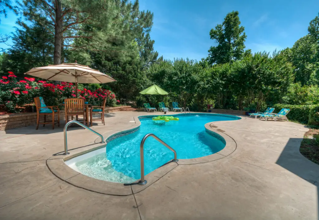 Backyard swimming pool