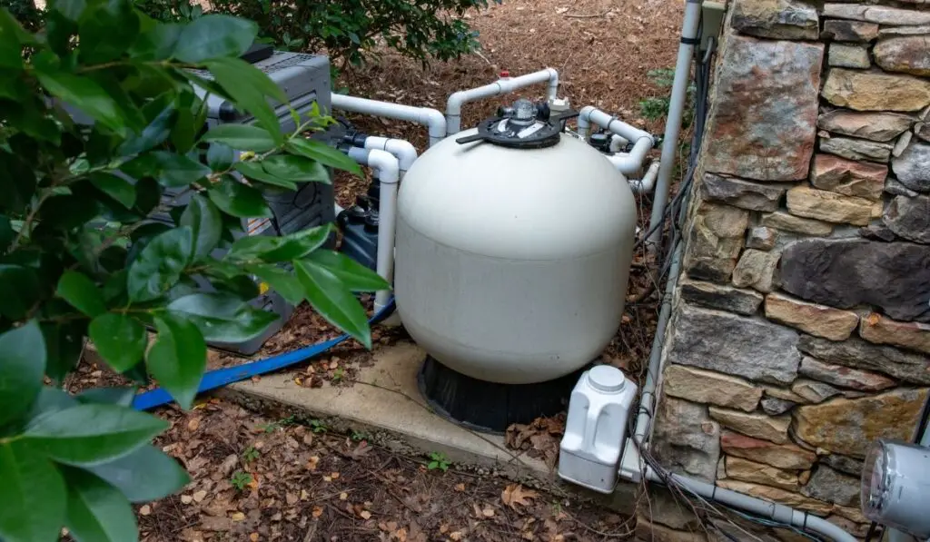 Home pool pump equipment for filtering and maintaining clean water