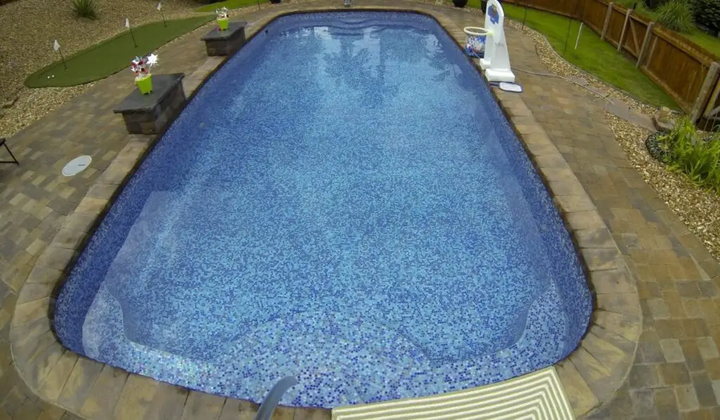 Tiled fiberglass pool