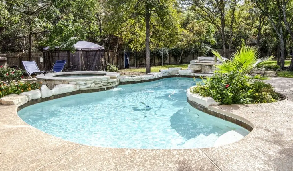 Upscale Swimming Pool in Backyard