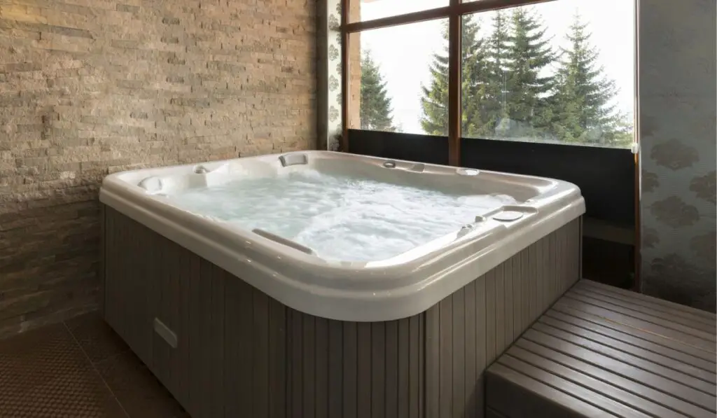 Jacuzzi bath in hotel spa center