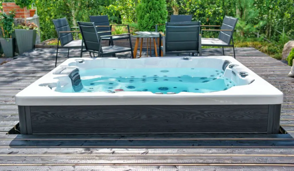 Large hot tub