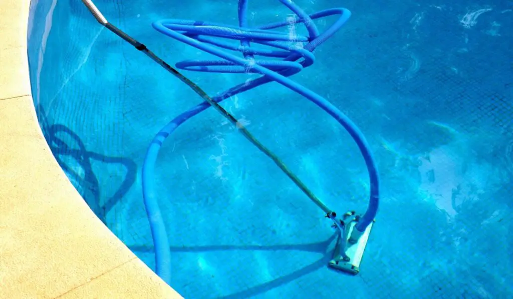 Pool vacuum cleaner on flexible hose