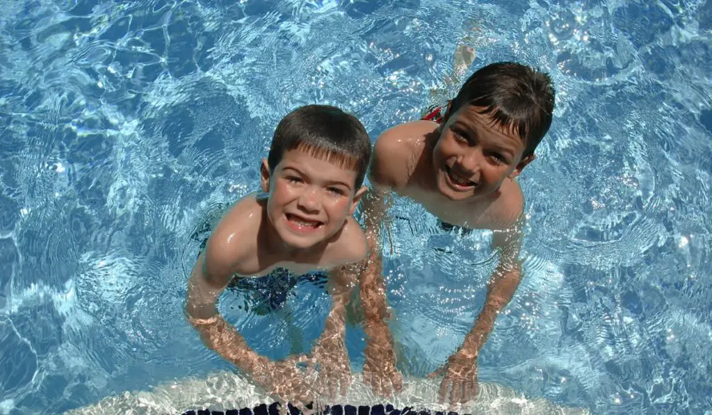 Two Boys in Pool