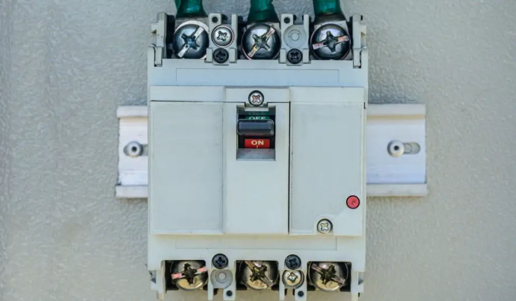 Closeup photo of electric breaker