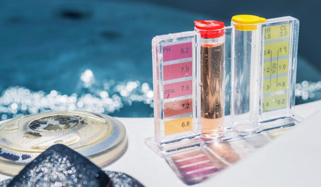 Swimming Pool Water Chlorine and PH Level Test
