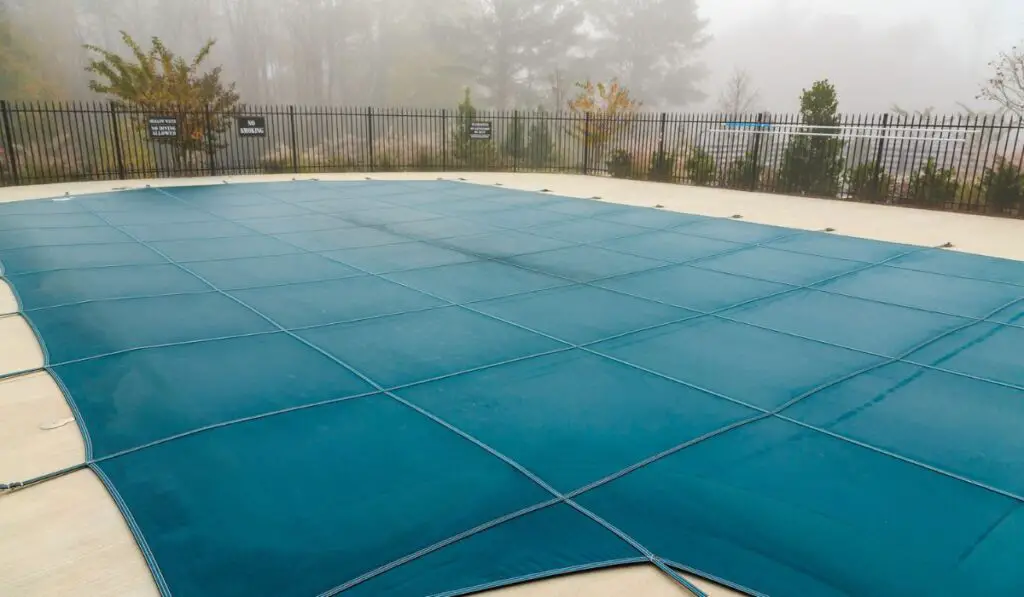 Pool Cover in Fog
